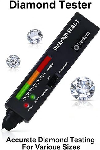 High Accuracy Professional Diamond Tester Pen with 365nm UV Light & Thermal Sensor – Fast 0.5s Detection,Diamond Tester, Professional Jewelers' Gemstone Detector (Diamond Tester Pen) in Kuwait