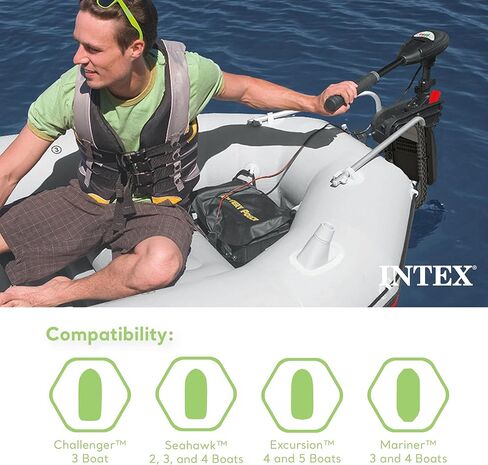 طقم تثبيت المحرك INTEX 68624EP: سهل التركيب - حامل مركب عالي التحمل - خشب رقائقي بحري - أذرع دعم من الألومنيوم - يناسب ما يصل إلى 3.0 محركات HP in Kuwait