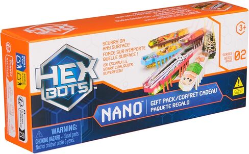 HEX Bots Nano 6 Pack, 4 Nano Bots with 2 Bonus Flash Nano, Sensory Toys for Kids & Cats with Vibration Technology, Insect Toys & Mini Robot Toy for Kids Ages 3 & Up in Kuwait