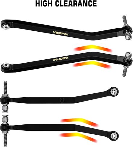 INJORA Black Coating Brass High Clearance Chassis Links for 1/30 Axial SCX30 in Kuwait