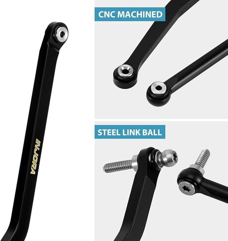 INJORA Black Coating Brass High Clearance Chassis Links for 1/30 Axial SCX30 in Kuwait