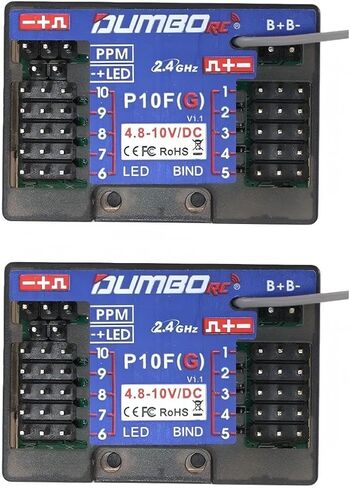 Dumborc 2.4Ghz استقبال عن بعد 10 قناة 2 قطعة P10FG RC سيارة استقبال ل Dumbo rc DDF-350 الارسال in Kuwait
