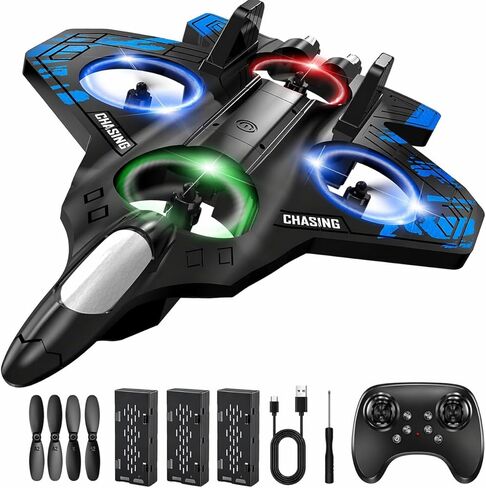 Foam Remote Control Airplanes RC Plane for Kids Adults Beginners, RC Airplane Fighter Jet with Light, 360° Flip Fighter Jet Toys, Stunt Roll, Airplane Toy Gifts for Boys Ages 6-18 in Kuwait