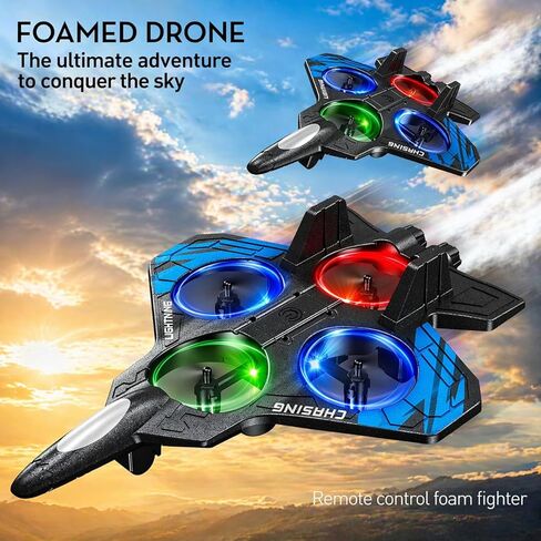 Foam Remote Control Airplanes RC Plane for Kids Adults Beginners, RC Airplane Fighter Jet with Light, 360° Flip Fighter Jet Toys, Stunt Roll, Airplane Toy Gifts for Boys Ages 6-18 in Kuwait