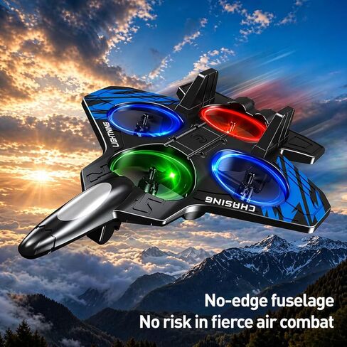 Foam Remote Control Airplanes RC Plane for Kids Adults Beginners, RC Airplane Fighter Jet with Light, 360° Flip Fighter Jet Toys, Stunt Roll, Airplane Toy Gifts for Boys Ages 6-18 in Kuwait