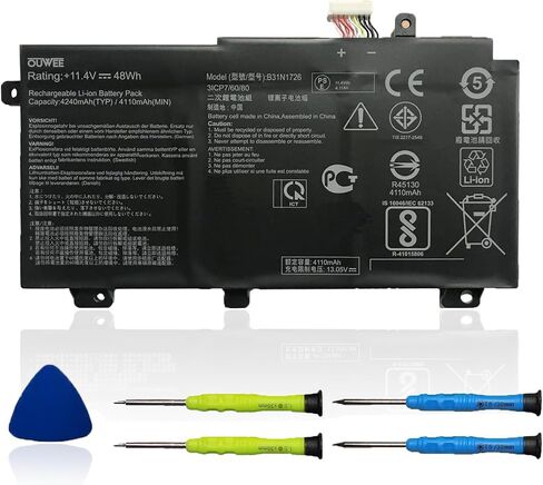بطارية كمبيوتر محمول L14M4P72 متوافقة مع Lenovo Yoga 3 14 بوصة Yoga 3-1470 IdeaPad Yoga 700-14ISK Series Notebook L14S4P72 5B10K10224 5B10K10226 5B10G75095 5B10G84689 7.4V 45Wh 6280mAh in Kuwait