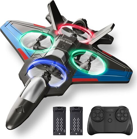 RC Planes for Kids Adults, Foam Remote Control Airplane Jet Helicopter Drone Toys for Kids Adults 8-12 12-16, Remote Control Plane Airplane Toys with Led Lights, 360° Flip Stunt Rotation in Saudi Arabia