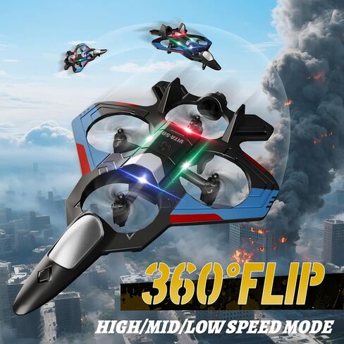 RC Planes for Kids Adults, Foam Remote Control Airplane Jet Helicopter Drone Toys for Kids Adults 8-12 12-16, Remote Control Plane Airplane Toys with Led Lights, 360° Flip Stunt Rotation in Saudi Arabia