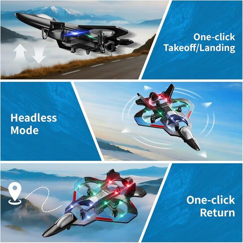 RC Planes for Kids Adults, Foam Remote Control Airplane Jet Helicopter Drone Toys for Kids Adults 8-12 12-16, Remote Control Plane Airplane Toys with Led Lights, 360° Flip Stunt Rotation in Saudi Arabia