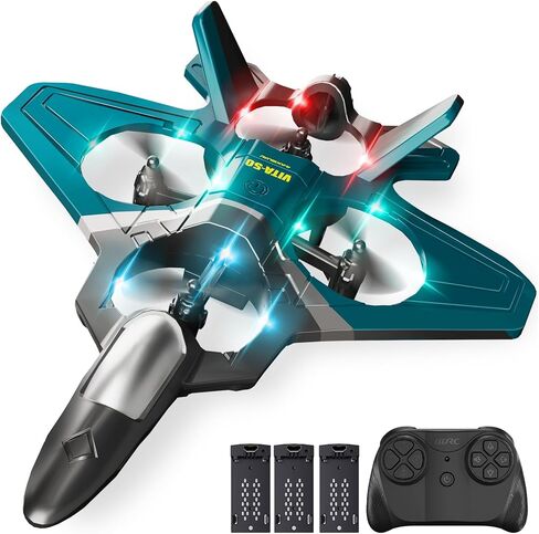 RC Planes for Kids Adults, Foam Remote Control Airplane Jet Helicopter Drone Toys for Kids Adults 8-12 12-16, Remote Control Plane Airplane Toys with Led Lights, 360° Flip Stunt Rotation in Saudi Arabia