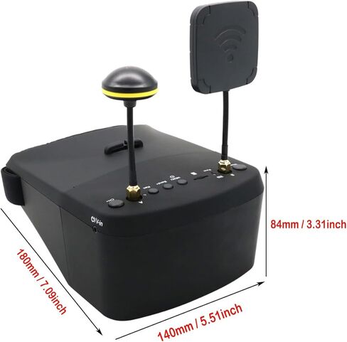 HTLNUZD EV800D FPV Goggles 5.8G 40CH 5" Screen Built-in DVR Battery Antenna for Analog FPV Drone RC Car Airplane in Kuwait