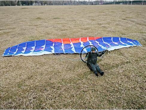 RC Electric Stunt Paraglider, RC Powered Paraglider with Foldable Wing, Stunt Glider for Adults & Beginners, Long Flight Time, 180cm Wing Span (RTF Version) (Full Configuration Version) in Kuwait