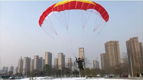 RC Electric Stunt Paraglider, RC Powered Paraglider with Foldable Wing, Stunt Glider for Adults & Beginners, Long Flight Time, 180cm Wing Span (RTF Version) (Full Configuration Version) in Kuwait
