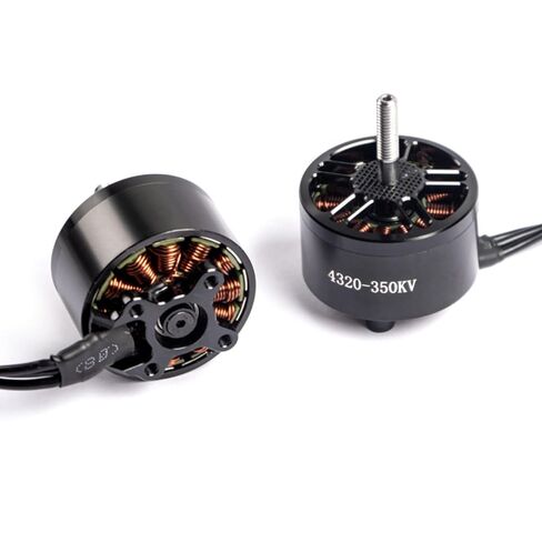 4320 350KV Brushless Motor for 13 Inch FPV Drone, CW Thread, High Torque Long Range Motor for Cinematic & Payload Drones, Compatible with 6S-12S, 19mm Mounting (4pcs) in Kuwait