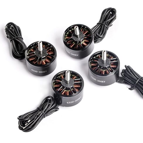 4320 350KV Brushless Motor for 13 Inch FPV Drone, CW Thread, High Torque Long Range Motor for Cinematic & Payload Drones, Compatible with 6S-12S, 19mm Mounting (4pcs) in Kuwait