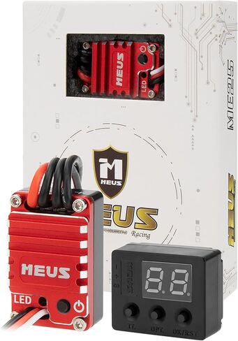 MEUS Racing ME25 25A Brushed Mini ESC for SCX24 TRX4M ASCENT-18 SCX30 1/30 1/24 1/18 RC Crawler Upgrades (V2) in Kuwait