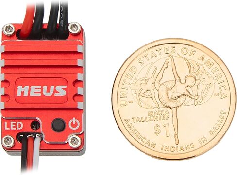 MEUS Racing ME25 25A Brushed Mini ESC for SCX24 TRX4M ASCENT-18 SCX30 1/30 1/24 1/18 RC Crawler Upgrades (V2) in Kuwait