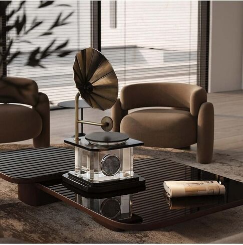 SODEF Decorative Radio Object Echora Crystal Glass 24x35 cm Multicolor Modern Home Decor - Crystal Glass in Kuwait