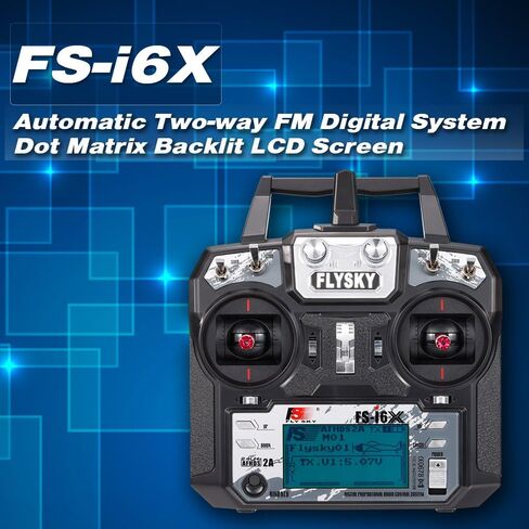 Flysky FS-i6X 2.4GHz 10CH AFHDS 2A RC Transmitter with FS-iA6B Receiver for RC Drone Airplane Helicopter in Kuwait