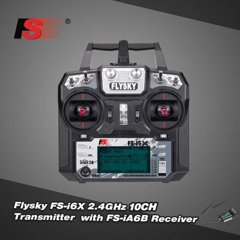 Flysky FS-i6X 2.4GHz 10CH AFHDS 2A RC Transmitter with FS-iA6B Receiver for RC Drone Airplane Helicopter in Kuwait