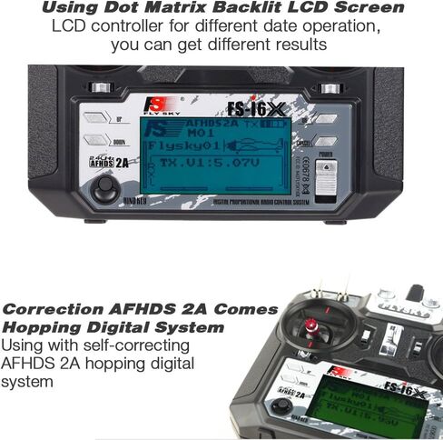 Flysky FS-i6X 2.4GHz 10CH AFHDS 2A RC Transmitter with FS-iA6B Receiver for RC Drone Airplane Helicopter in Kuwait