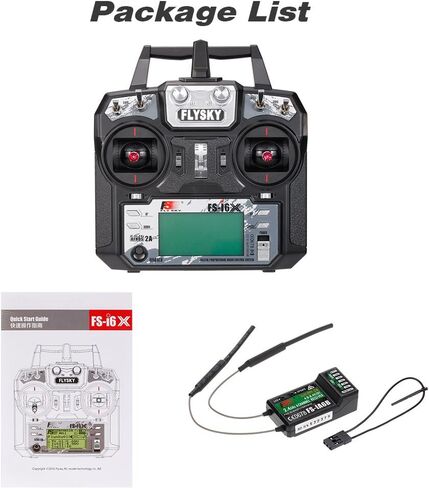 Flysky FS-i6X 2.4GHz 10CH AFHDS 2A RC Transmitter with FS-iA6B Receiver for RC Drone Airplane Helicopter in Kuwait