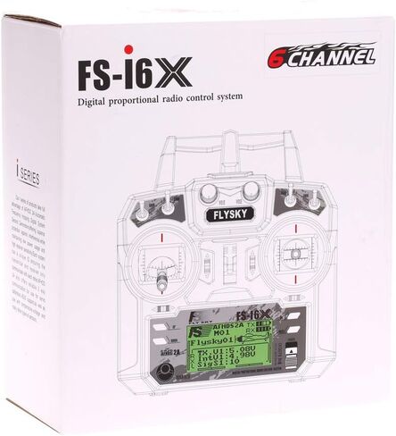 Flysky FS-i6X 2.4GHz 10CH AFHDS 2A RC Transmitter with FS-iA6B Receiver for RC Drone Airplane Helicopter in Kuwait