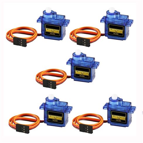 Dorhea 5 قطع SG90 Micro Servo Motor Mini SG90 9g مجموعة مؤازرة متوافقة مع RC هليكوبتر طائرة سيارة قارب روبوت ذراع / يد / المشي / التحكم في قفل الباب in Kuwait