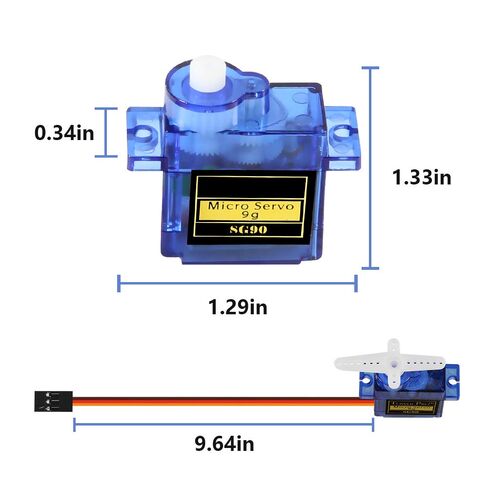 Dorhea 5 قطع SG90 Micro Servo Motor Mini SG90 9g مجموعة مؤازرة متوافقة مع RC هليكوبتر طائرة سيارة قارب روبوت ذراع / يد / المشي / التحكم في قفل الباب in Kuwait