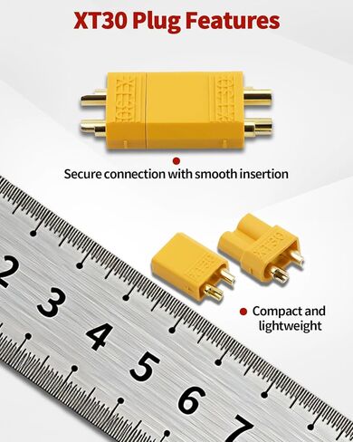 20 Pairs XT30 Connectors (Male + Female Plugs) with 80 PCS Heat Shrink Tubing for RC Battery Connector, RC Lipo Battery Car Boat in Kuwait
