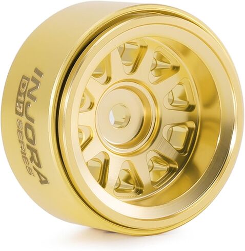 INJORA D19 0.7" Brass Beadlock Wheels for 1/30 Axial SCX30 (W7007) in Kuwait