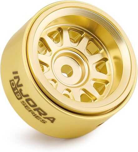 INJORA D19 0.7" Brass Beadlock Wheels for 1/30 Axial SCX30 (W7007) in Kuwait