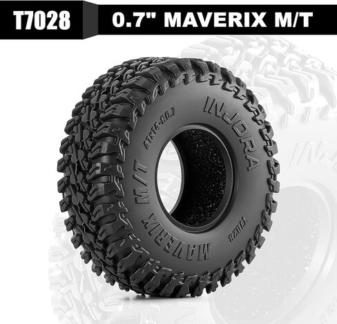 إطارات INJORA 41 * 14 مم 0.7 بوصة MAVERIX M/T لترقية 1/30 محوري SCX30 (T7028) in Kuwait