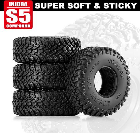 إطارات INJORA 41 * 14 مم 0.7 بوصة MAVERIX M/T لترقية 1/30 محوري SCX30 (T7028) in Kuwait