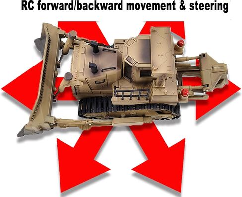 بلدوزر RC بمقياس 1/16، نموذج بناء للتحكم عن بعد بتردد 2.4 جيجا هرتز مع شفرة قابلة للرفع وكسارة in Kuwait