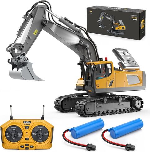 YESHIN Remote Control Bulldozer, 9 Channel Metal RC Track-Type Tractor with Lights & Sound, 2.4GHz Construction Vehicle Toy, Rechargeable, Gifts for Boys Ages 3-12 Birthday Christmas in Saudi Arabia