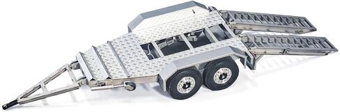 TOUCAN RC HOBBY 1/14 ET2 2Axles Trailer for E20 Remote Control Excavator Support Legs Stainless Steel Tailboard Almost Assembled in Kuwait