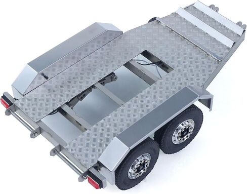 TOUCAN RC HOBBY 1/14 ET2 2Axles Trailer for E20 Remote Control Excavator Support Legs Stainless Steel Tailboard Almost Assembled in Kuwait