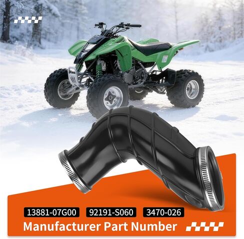صندوق الهواء إلى المكربن ​​التمهيد لسوزوكي QuadSport Z 400 LT-Z400 2003-2008 لكاواساكي KFX400 2003-2006 ل القطب الشمالي القط DVX 400 2004-2008 13881-07G00 in Kuwait