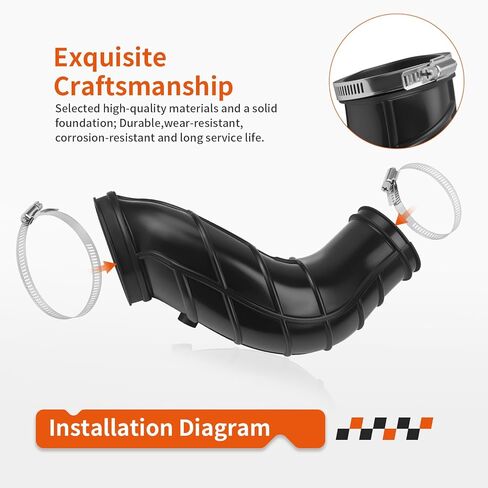 صندوق الهواء إلى المكربن ​​التمهيد لسوزوكي QuadSport Z 400 LT-Z400 2003-2008 لكاواساكي KFX400 2003-2006 ل القطب الشمالي القط DVX 400 2004-2008 13881-07G00 in Kuwait