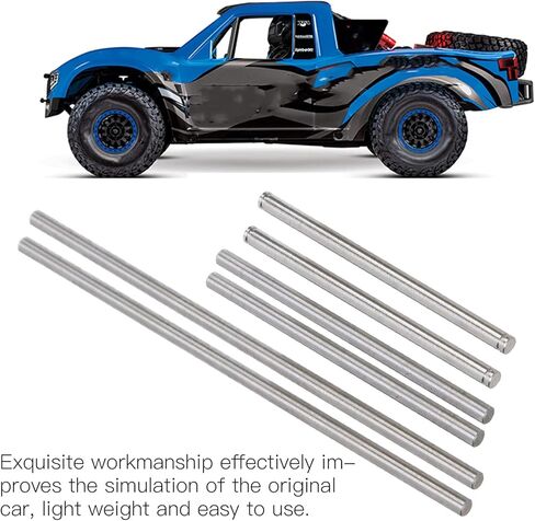 Metal Front Suspension Pin Group, Stainless Steel Round Shaft Rod, Front Suspension Arm Round Pin for TRAXXAS UDR 1/7 RC Car in Kuwait