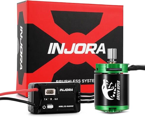 INJORA MBL32-NANO Brushless ESC & 1621 Green Viper Motor for 1/30 Axial SCX30 (4300KV) in Kuwait