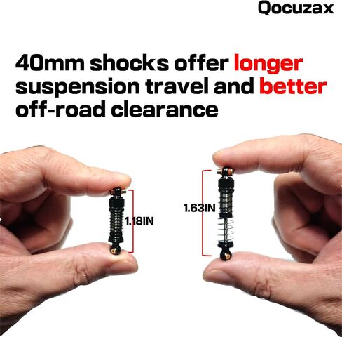 مجموعة ترقية الصدمات الزاحفة 1/24 RC، ممتص الصدمات الزيتي الكبير 40 مم لـ SCX24 FCX24M، قطع غيار خفيفة الوزن من النحاس والألومنيوم in Kuwait