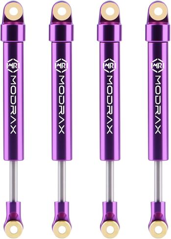 50mm Ultra-thin Shock Absorber, Aluminum Micro Dampers, Adjustable Inner Spring Shocks for 1/24 RC Crawler Car Axial SCX24 AX24, Blue Silver 4PCS in Kuwait
