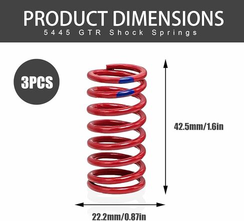 5445 GTR Shock Springs 6.4 Rate, Blue 3-Pack in Kuwait