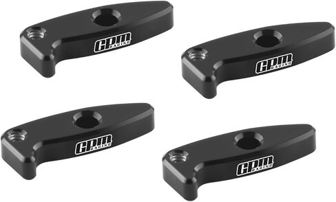 GPM شفرات مرنة عالية المفصل والتخليص 7075-T6 طقم تمديد من سبائك الألومنيوم Droop Flex Mod لـ 1/30 RC Crawler Axial SCX30، Ford Bronco، Jeep Wrangler JLU، شيفروليه K10 ترقية (أسود) in Kuwait
