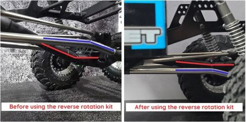 مجموعة الدوران العكسي من الألومنيوم من H-TECH RC CNC لملحقات Vanquish VRD Mullet 1/10 in Kuwait