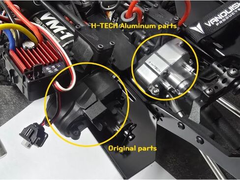 مجموعة الدوران العكسي من الألومنيوم من H-TECH RC CNC لملحقات Vanquish VRD Mullet 1/10 in Kuwait