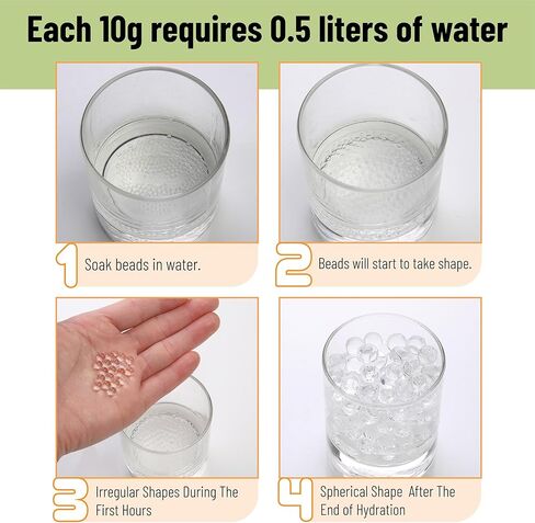 Mr. Pen Clear Water Beads, 20000 pcs, Non Toxic, Gel Beads for Vases & Plants in Kuwait