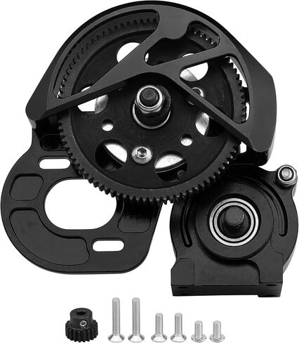 Aluminum Complete Transmission Gearbox for 1/10 Axia SCX10, SCX10 II 90046 90047 RC Crawler Upgrade (Gray) in Kuwait